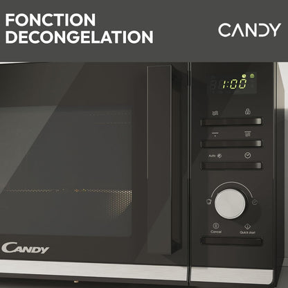 Moderna CMGA25TNDB Four Micro-Ondes Avec Grill, 900 W, 25 Litres,Fonction Décongélation, 20 Menus Automatiques, Nettoyage Facile, Noir