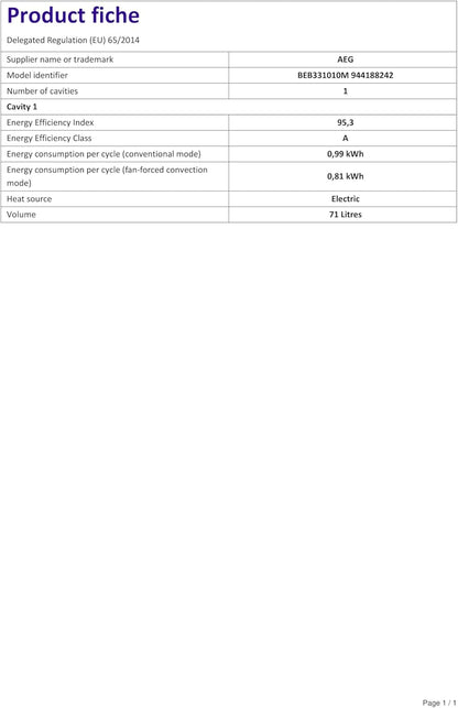 BEB331010M - Four Colone Multifctonction
