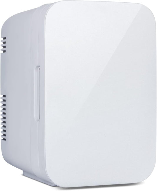 YOURLITE Mini Frigo De Chambre 2 En 1 4 Litres, Refroidissement Et Chauffage, Mini Réfrigérateur Portable AC/DC Convient Pour Conserver Les Aliments, Adapté Pour Chambre À Coucher, Bureau