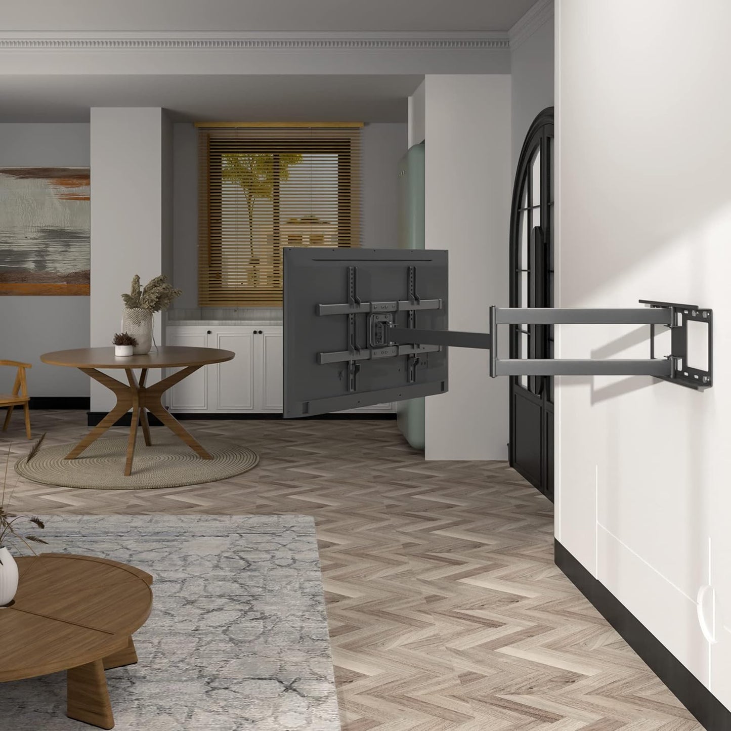 Support Mural TV À Extra Longue, 32-75 Pouces, Portée 1040 Mm | Charge Maximale 60 Kg, VESA Max 600X400 Mm, Pivotement, Inclinaison Et Rotation, Écrans Plats Ou Incurvés