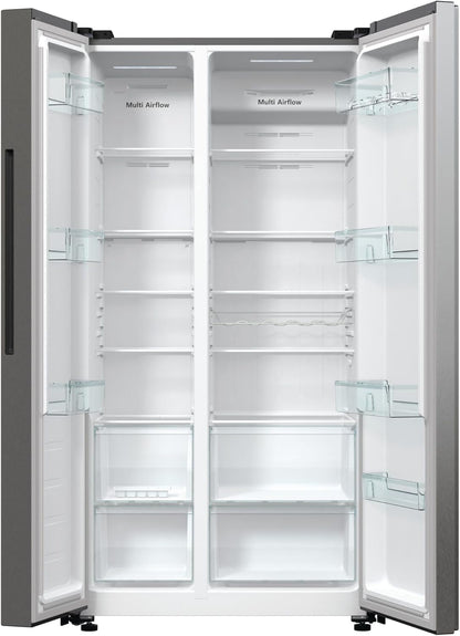 Hisense RS711N4ACE Frigo Américain a Encastrer/À Poser Acier Inoxydable 550 L A+