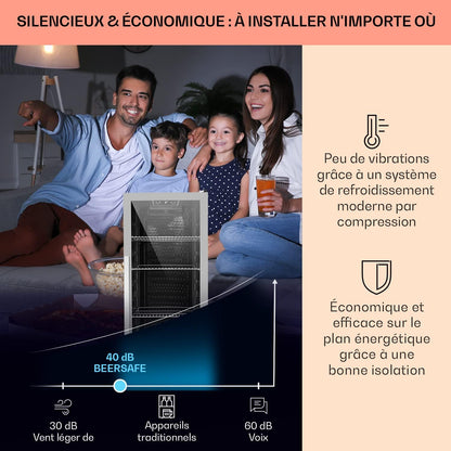 Mini Frigo De Chambre Et Bureau Pour Boisson, Petit Frigo Silencieux, Refrigerateur Mini Bar 171L, Petit Réfrigérateur Camping, Étagères Réglables Pour Le Vin, Cannette, Beer Fridge