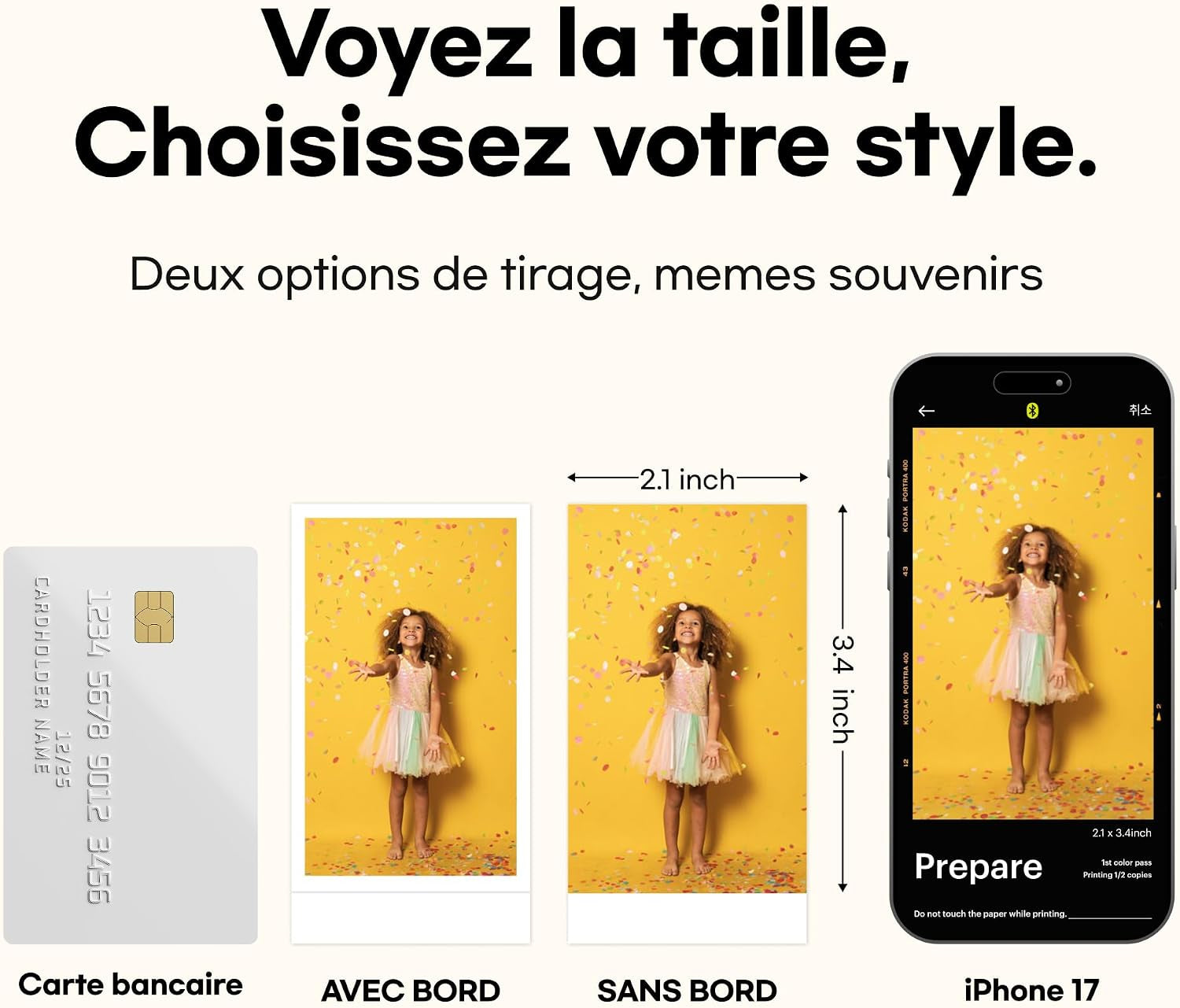 Imprimante Photo Portable  Mini 2 Retro 4PASS (5,3 X 8,6 Cm) + Paquet De 38 Feuilles, Noir | Compatible Bluetooth, Iphone Et Smartphone Android, Résistant Aux Taches, Résistant À L'Eau, Résistant À La Décoloration
