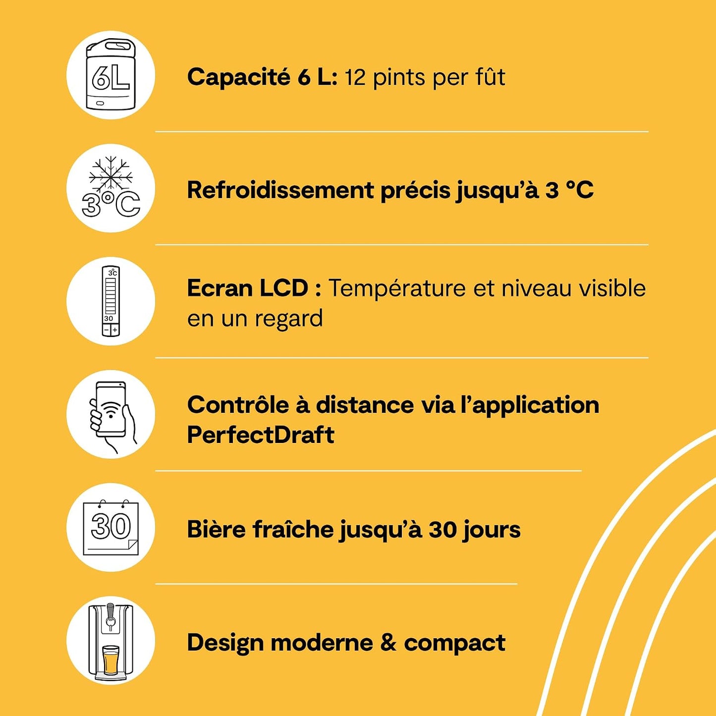 – Pack Tireuse À Bière + 1 Fût Leffe Blonde 6L – Machine Pression À Domicile – Refroidissement À 3°C – 30 Jours Fraîcheur – Écran LED Température – Idée Cadeau Amateur Bière