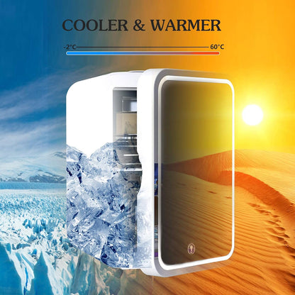 TWSOUL Petit Réfrigérateur 8 Litres Avec Réglage De La Température - Réfrigérateur Thermoélectrique Portable Et Chaud Pour Chambre À Coucher, Cosmétiques, Lait Maternel, Bureau Et Voyage