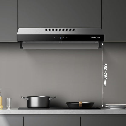Chef UC60SS Hotte Aspirante Design À Double Moteur 60Cm Hotte Aspirante Silencieuse 333 M³/H Touch Control Hotte Sous Plan Hotte Aspirante Acier Inoxydable Argenté Avec Filtre À Charbon Actif