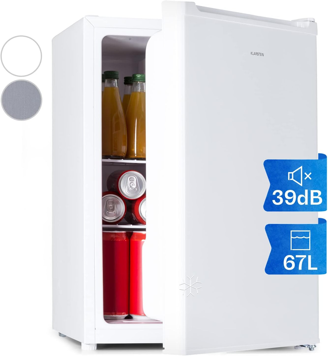 Mini Frigo De Chambre De 67L Pour Boissons Et Bieres, Petit Frigo Silencieux, Mini Bar Intérieur/Ext, Petit Refrigerateur Camping, Stockage De Vins, Cosmetique, Étagères Réglables, 5-14°C