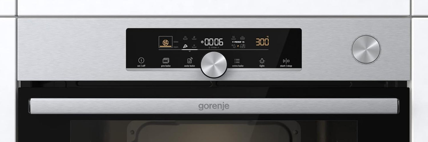 738599 Optibake Advanced BSA 6747 A04X Four Encastrable / 77 L/Air Chaud/Autobake/Commande Tactile/Thermomètre De Cuisson/Gentleclose & Open/Steam Assist/Step Bake/Pizzamode