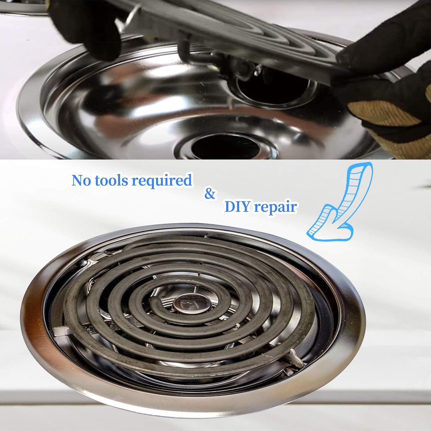 WB30T10074 Élément Chauffant Électrique Pour Brûleur De Surface De 20,3 Cm Pour GE Stove Élément De Surface De Bobine De Four De Rechange CH30T10074 S30T10074 PS243922