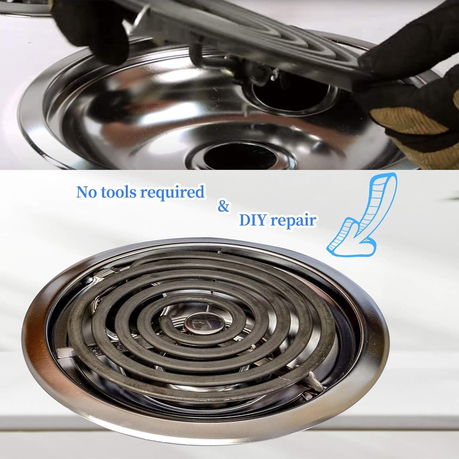 WB30T10074 Élément Chauffant Électrique Pour Brûleur De Surface De 20,3 Cm Pour GE Stove Élément De Surface De Bobine De Four De Rechange CH30T10074 S30T10074 PS243922