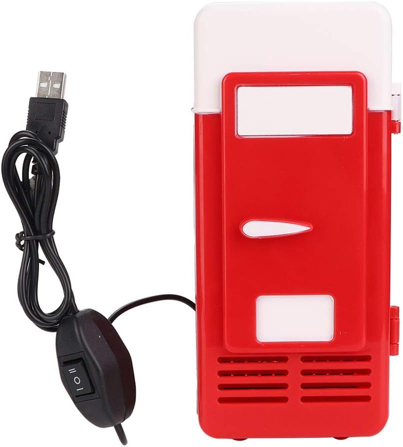 Mini Réfrigérateur, Mini Bureau USB Mini Chauffage Portable Refroidissement Double Usage Réfrigérateur Portable Refroidisseur De Boissons Pour Les Soins De La Peau Nourriture