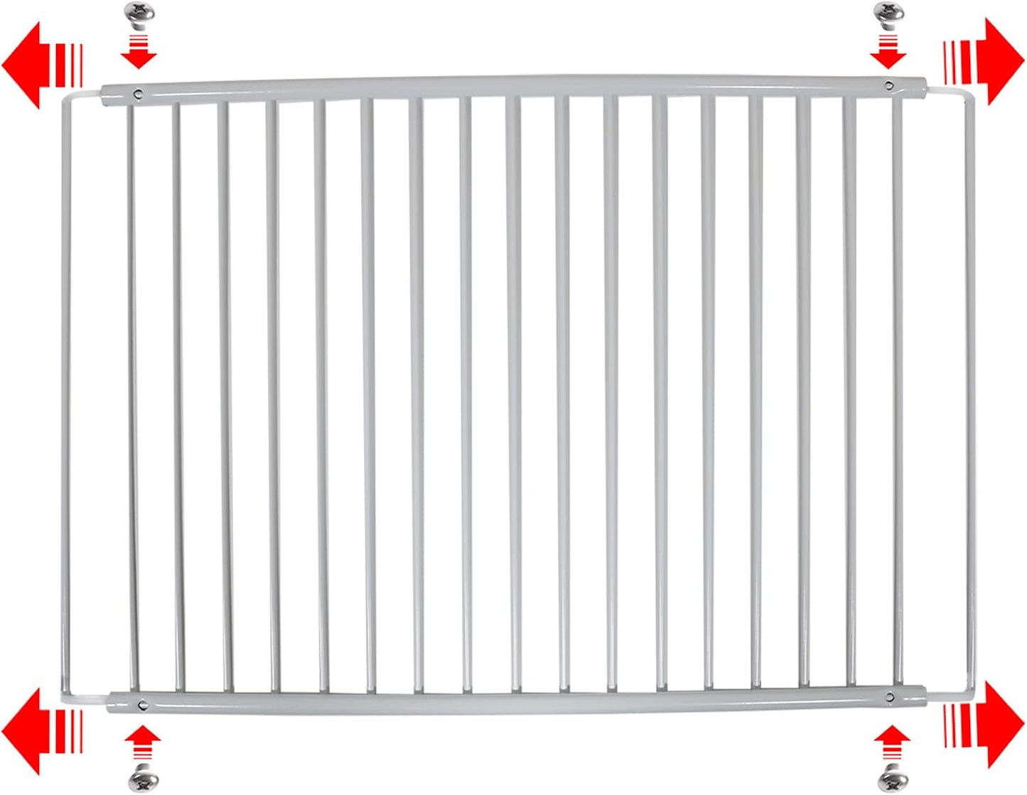 Étagère De Réfrigérateur Compatible Avec Beko Réfrigérateur/Congélateur Réglable Revêtement Plastique Blanc Extensible (Lot De 2 Étagères, Grand, 425 Mm – 670 Mm X 320 Mm)
