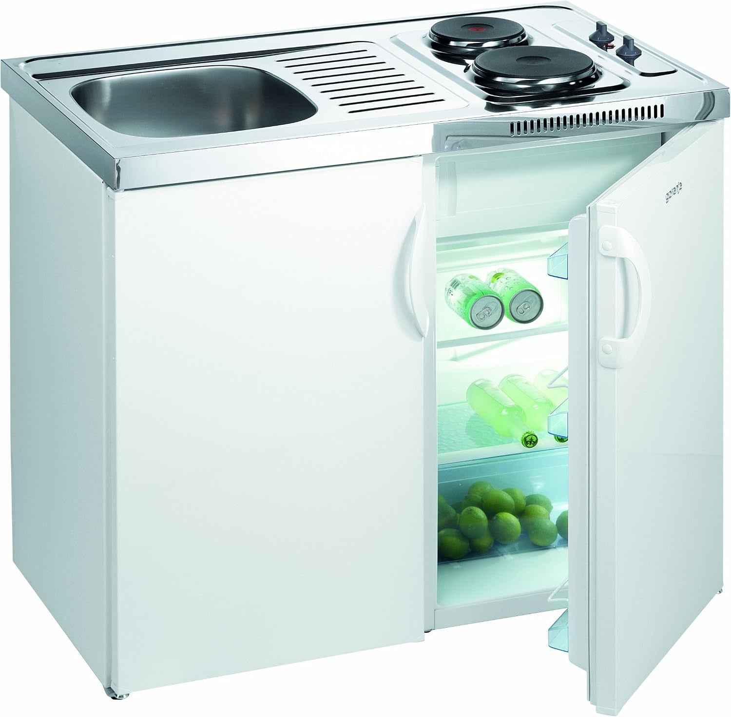 MK 110 Mini Cuisine/100 Cm/Pantry Cuisine/Blanc S-L 41 Weiß