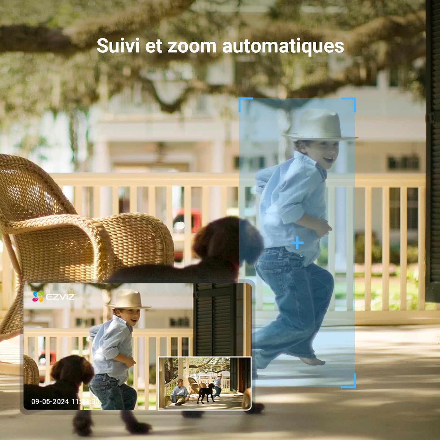 4K(8MP) Caméra Extérieur Wifi À 360° C8C 4K 4Mm | Détection Humaine, Vision Nocturne En Couleur, Suivi Auto-Zoom, Audio Bidirectionnel, IP65 Etanche, Défense Active