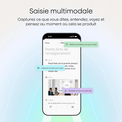 Notepin S Enregistreur Vocal IA Avec Bouton Tactile Prise De Notes IA Transcription Résumé IA Et Team Plan Dictaphone Enregistreur Numérique Pour Réunions Interviews Avec 4 Accessoires Gris