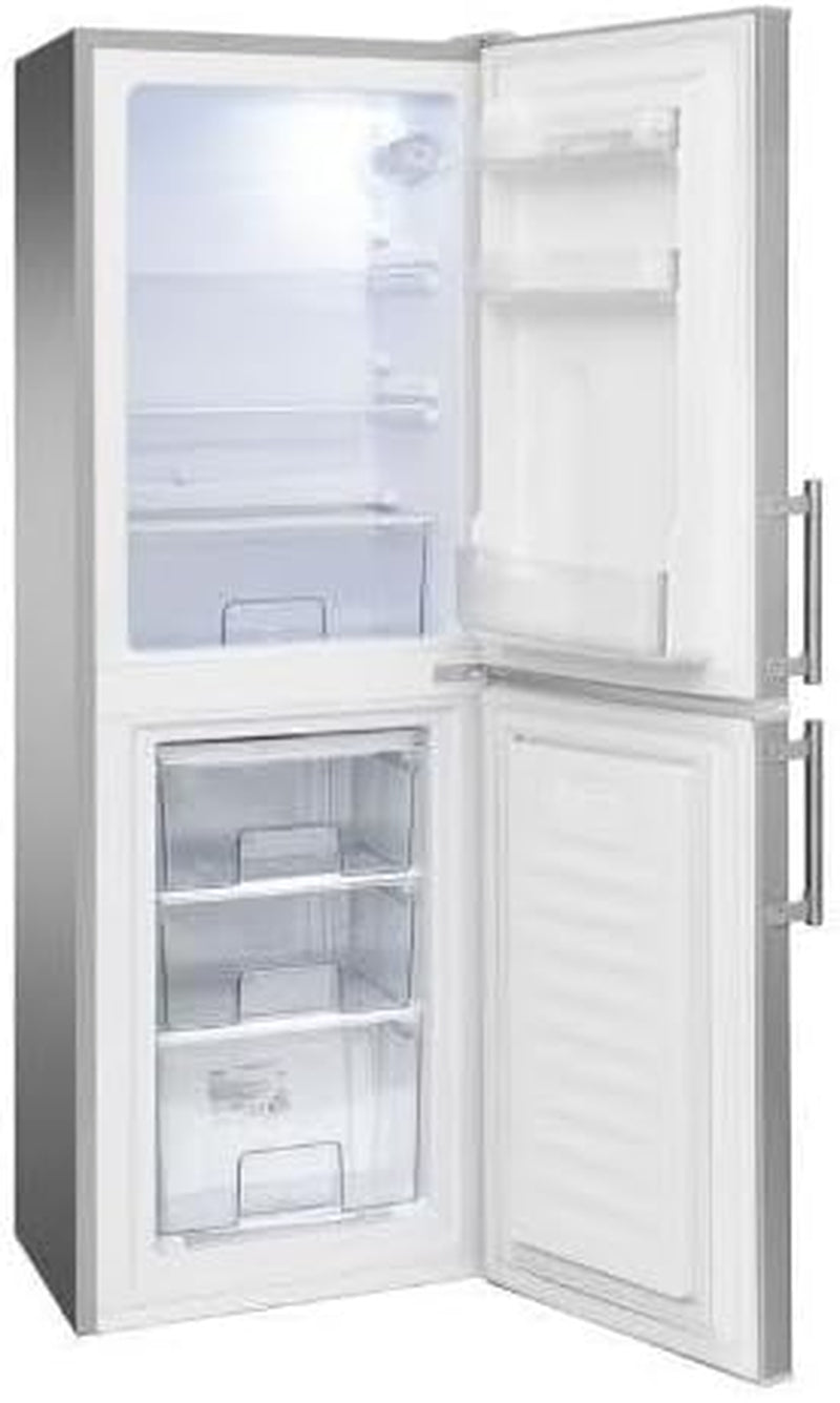 Amica KGC 384 110 E Stand Kühl-Gefrierkombination, 52Cm Breit, 148 Cm Hoch, 138 L, Automatische Abtauung, 2 Ablagen, Edelstahloptik