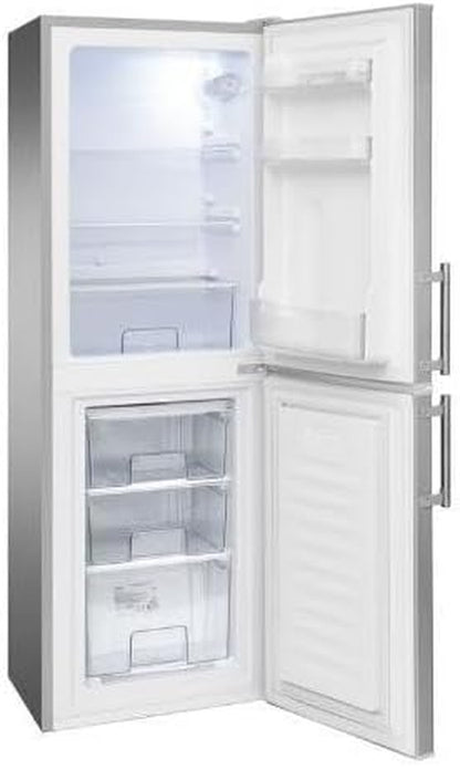 Amica KGC 384 110 E Stand Kühl-Gefrierkombination, 52Cm Breit, 148 Cm Hoch, 138 L, Automatische Abtauung, 2 Ablagen, Edelstahloptik