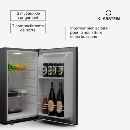 Mini Frigo Et Congelateur De Chambre De 68L, Snacks, Boissons, Petit Frigo Top Silencieux, Mini Bar, Petit Réfrigérateur Camping, Mini Frigo Cosmetique, Refrigerateur Avec Étagères Réglables