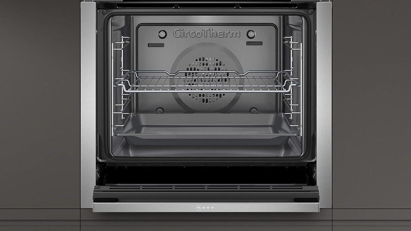 NEFF B4ACF1AN0B N50 Four Simple Avec Coulisse Et Cache Et Circotherm, Acier Inoxydable