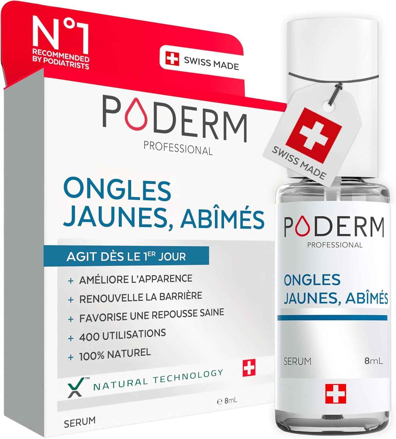 – HUILE SERUM ONGLES JAUNES – Améliore L’Apparence De L’Ongle – Agit Dès Le 1Er Jour - Clarifie & Lisse L’Ongle – Ingrédients 100% Naturels - Soin Pied/Main | Facile & Rapide | Swiss Made
