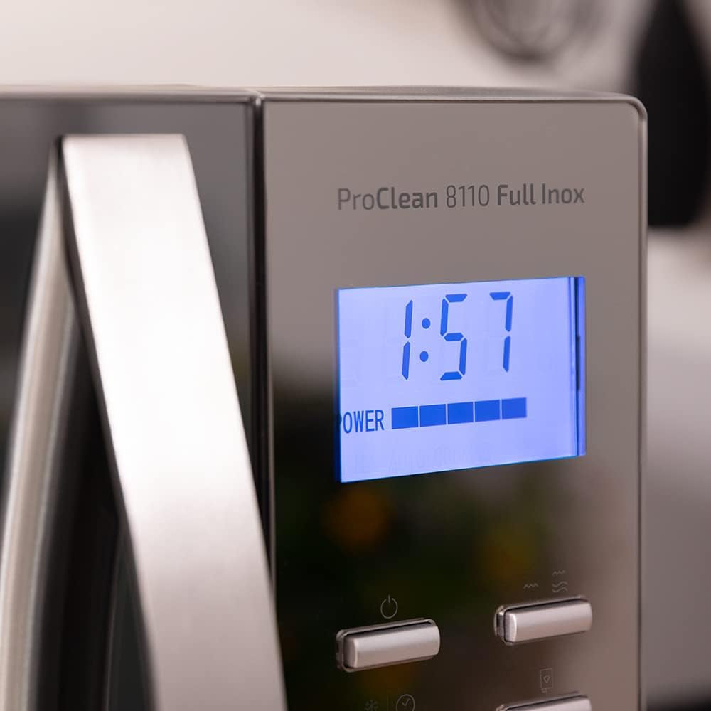 Micro-Ondes Avec Gril Proclean 8110. Gril 1000W, Capacité De 28L, Revêtement Ready2Clean, Affichage LED, 8 Programmes, 5 Niveaux, Décongélation, Minuterie 60 Minutes