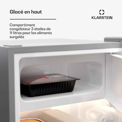 Mini Frigo De Chambre De 70L, Snacks, Boissons, Petit Frigo Top Silencieux, Mini Bar, Petit Réfrigérateur Camping, Mini Frigo Cosmetique, Refrigerateur Avec Bac À Glaçons, 0-10°C