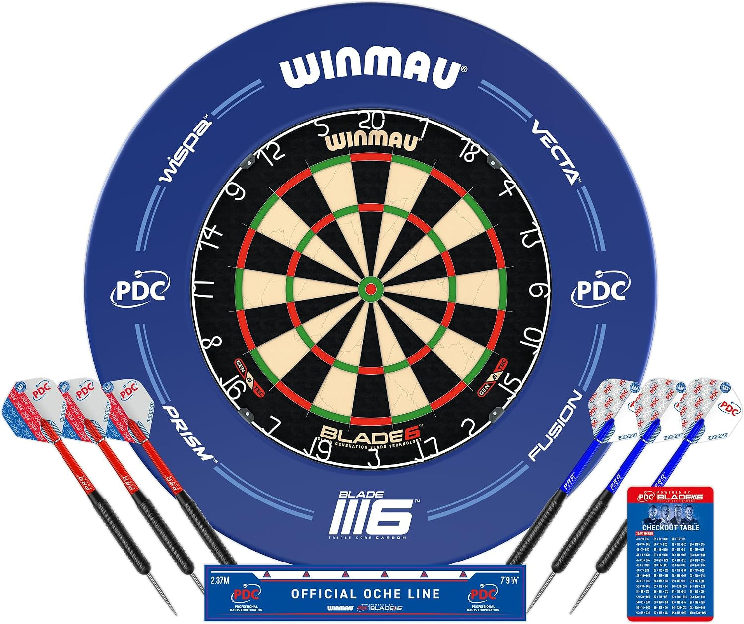 Blade 6 Professional Bristle Dartboard - Official Tournament Specification