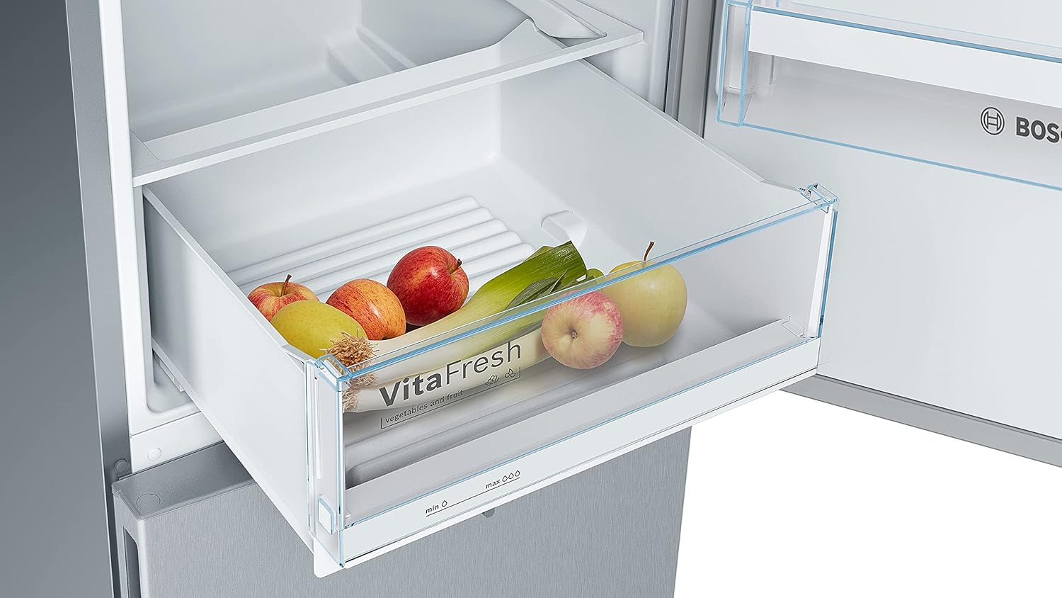 KGV36VLEAS, Série 4, Réfrigérateur Congélateur, Pose Libre, 186 X 60 Cm, 214 L / 94 L, Inox