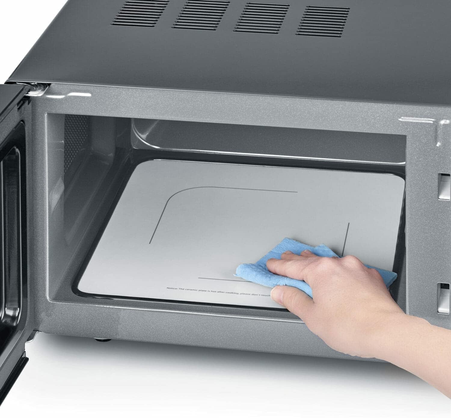 Four Micro-Ondes, 20 L, Jusqu’À 800 W, 6 Niveaux De Puissance, Fond Plat Céramique, Noir, MW7761