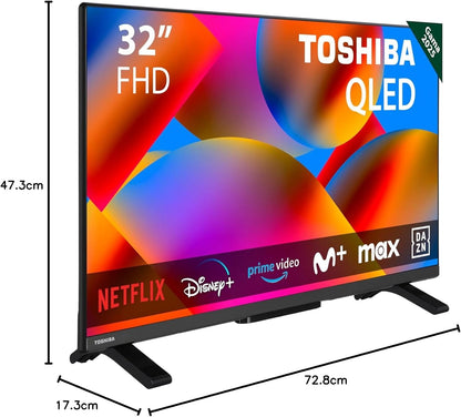 Toshiba 32QV2F63DG - TV QLED 32" (80 Cm) - FHD 1920 X 1080 - DTS Virtual:X - Smart TV - 2 X HDMI