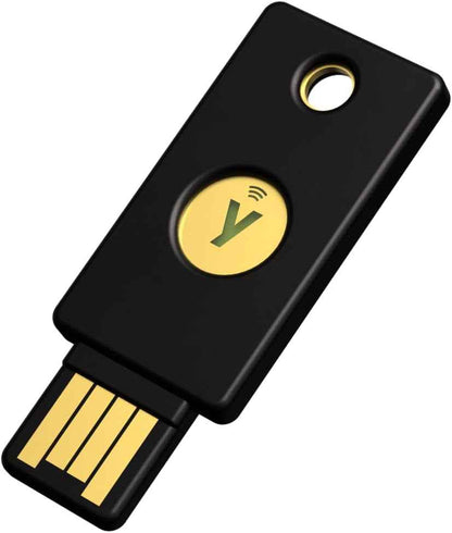 - Yubikey 5 NFC - Clé De Sécurité Pour L'Authentification À Deux Facteurs (2FA), Connexion via USB-A Ou NFC, Certification FIDO - Protection De Vos Comptes En Ligne