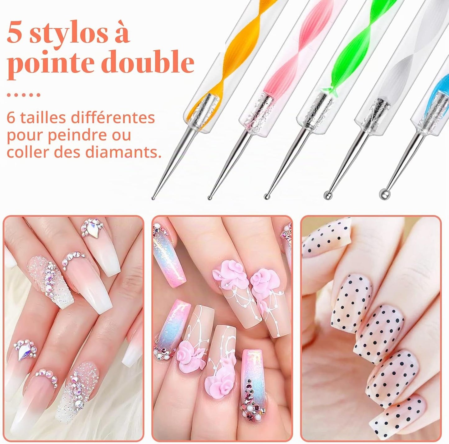 25 Pièces Pinceaux À Nail Art Ongles, Kit Complet De Pinceaux Gel Précision En Acrylique Et Pinceaux Dégradeurs Dotingtool Pour Décoration Des Ongles Et Usage Professionnel Manucure