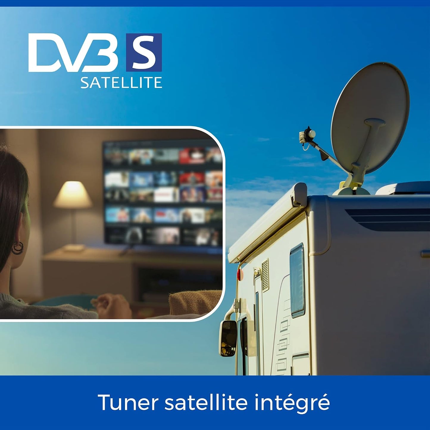 TV 32 Pouces LED HD Ready Avec Lecteur DVD Intégré – Triple Tuner DVB-T2/S2/C, USB Enregistrement, 3X HDMI, Non Smart, Design Compact