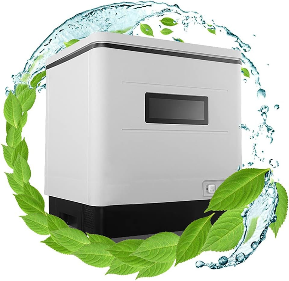 Lave-Vaisselle De Table 1500 W Mini Lave-Vaisselle Portable Entièrement Automatique En Acier Inoxydable Avec Chaleur À 70 Degrés Tue Fonction Blanc