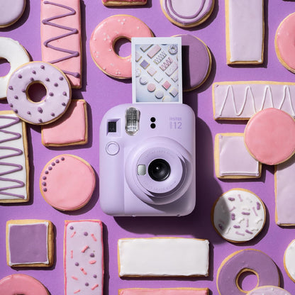 Mini Appareil Photo Instantané 12, Exposition Automatique Avec Objectif Selfie Intégré, Violet Lilas