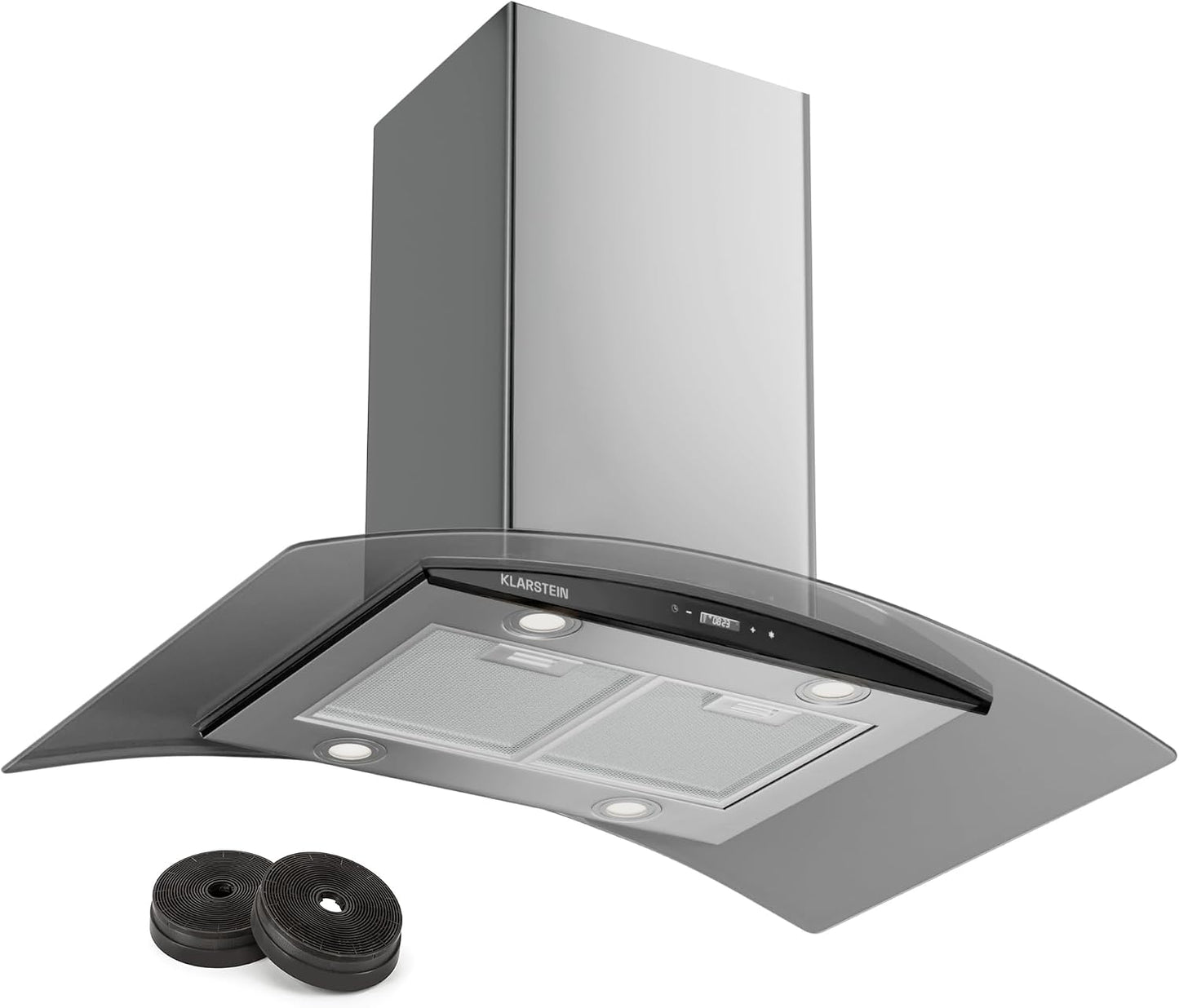 Hotte Aspirante 90 Cm, Hotte Aspirante Silencieuse, De Cuisine 90Cm Avec Lampes LED, Débit D'Air Puissant De 600 M³/H, Avec Évacuation, Filtre À Graisse En Aluminium