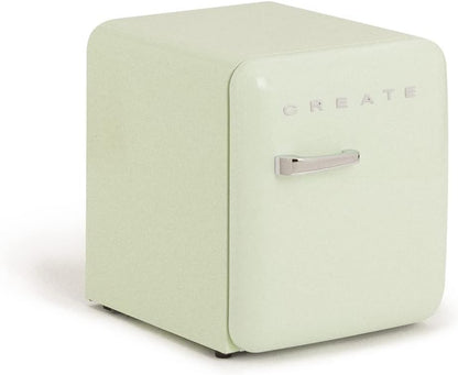 / RETRO FRIDGE 50 Silver/Réfrigérateur Vert Avec Poignée Argent/Pratique Et Fonctionnel, Matériaux Résistants