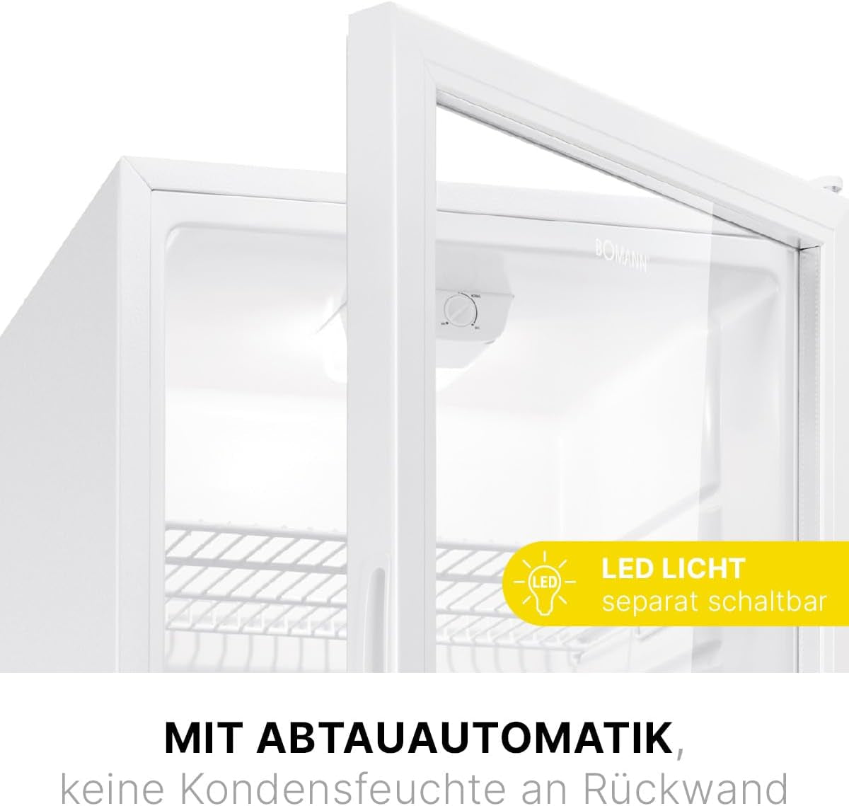 Bomann, Réfrigérateur Pour Boissons 244L, Eclairage Intérieur LED, KSG7289, Blanc