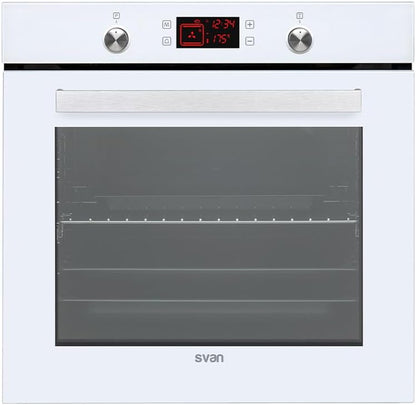 HORNO-INDP. SVAN SVH375B CRISTAL BLANCO C/GUIA