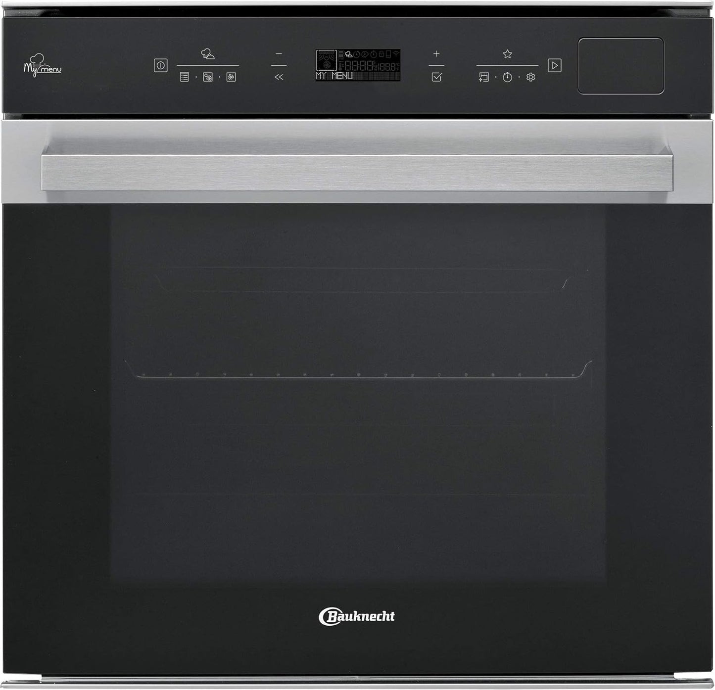 Bauknecht BIK7 CSH8TS PT Four Encastrable Avec Écran (73 L) / Four À Air Chaud Avec 51 Fonctions/Active Steam/My Menu/Diamondclean - Fonction De Nettoyage Hydrolytique/Protouch/Slow Cooking