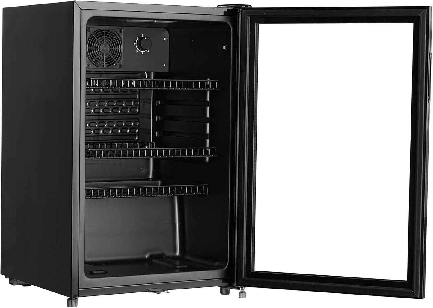 Réfrigérateur À Boissons GSC2125B, Métal/Verre, 54.5 X 54 X 84 Cm, 118 L, Refroidissement Statique Par Air, Avec Serrure, Noir