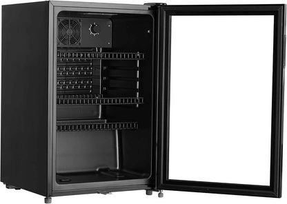 Réfrigérateur À Boissons GSC2125B, Métal/Verre, 54.5 X 54 X 84 Cm, 118 L, Refroidissement Statique Par Air, Avec Serrure, Noir