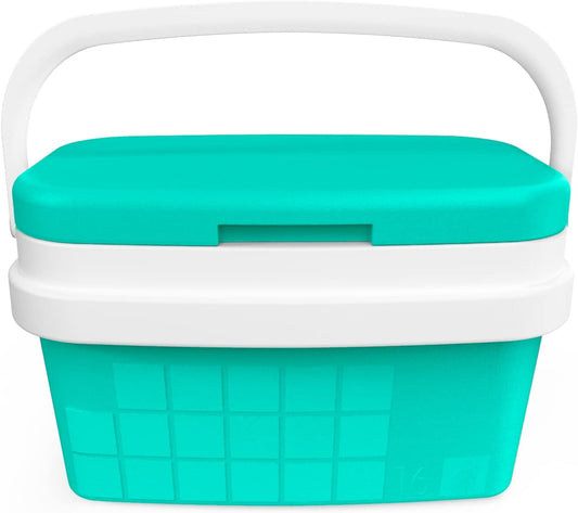 - Réfrigérateur Portable Avec Poignée Rigide - Porte-Nourriture Pour Camping, Plage, Camping - Réfrigérateur Couleur Pâturage Vert - Capacité 16L