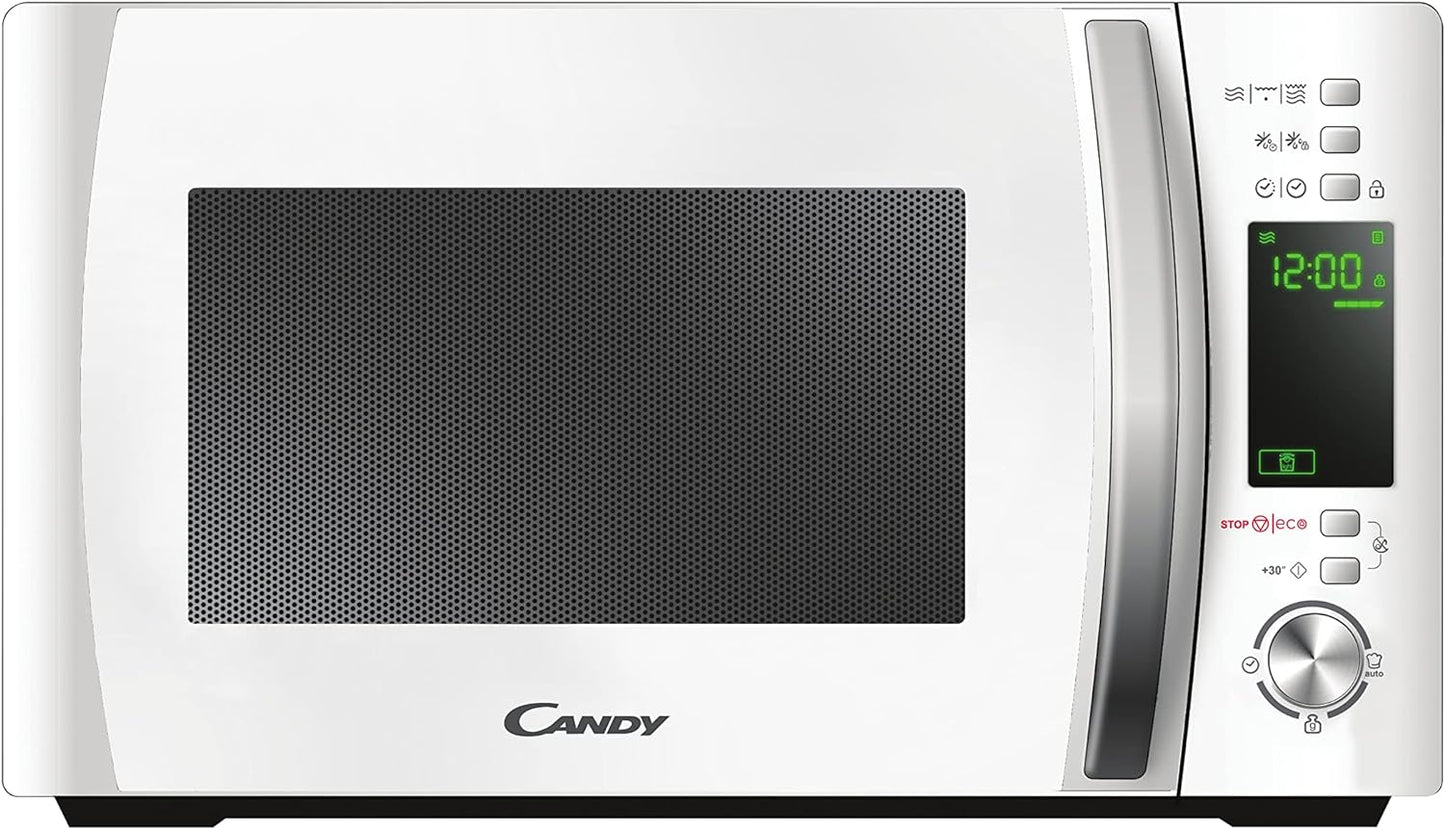 CMXG20DW Micro-Ondes Grill,Puissant 700W + 1000W, 20L,Programmateur Digital,10 Menus Automatiques+5 Niveaux De Puissance,Fonction Silence & Éco,Décongelation Auto,Sécurité Enfant, Blanc
