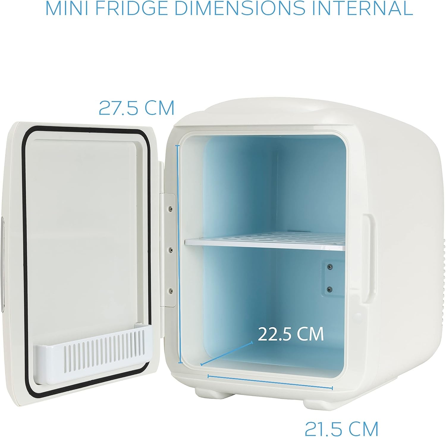 MONCOOK Mini Réfrigérateur - Mini Réfrigérateurs Portables Pour Les Soins De La Peau, La Médecine, La Nourriture Et Les Boissons - Fonction De Refroidissement Et De Réchauffement - 14L - Mono Blanc