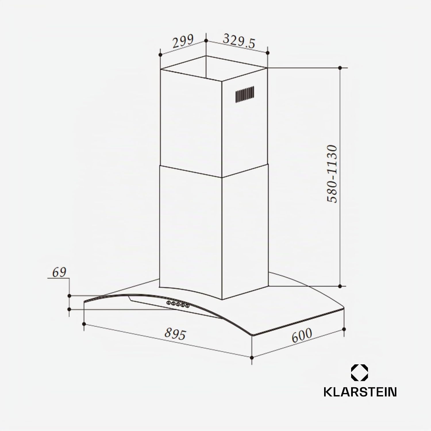 Hotte Aspirante 90 Cm, Hotte Aspirante Silencieuse, De Cuisine 90Cm Avec Lampes LED, Débit D'Air Puissant De 600 M³/H, Avec Évacuation, Filtre À Graisse En Aluminium