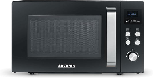 Micro-Ondes 3-En-1, 900 W, Avec Gril Et Fonction Air Chaud, Avec Plateau Rotatif (Ø 27 Cm) Et Gril, MW 7752, Noir