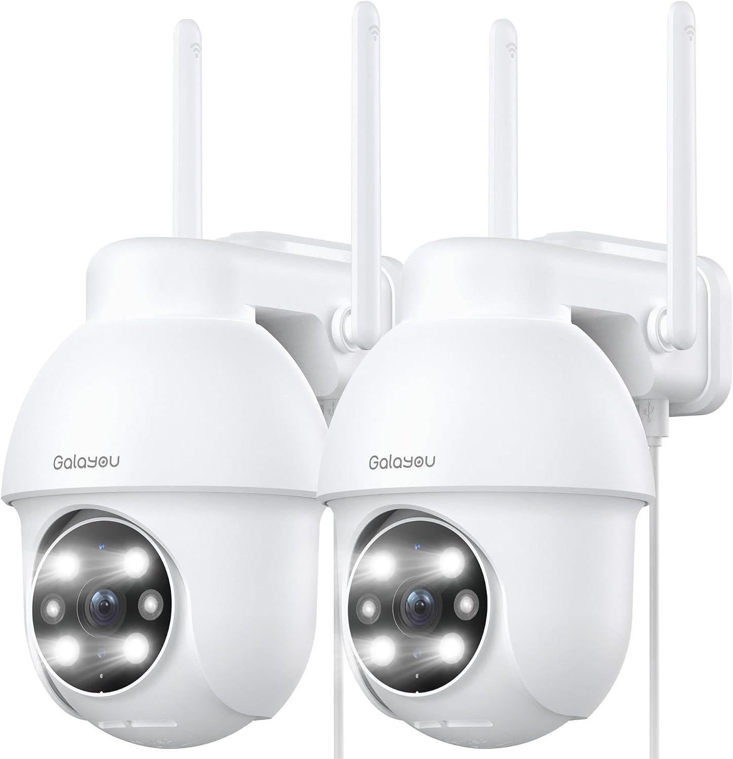 2K 3MP Camera Exterieur, Caméra De Surveillance Extérieur Y4-2P | Camera Surveillance Wifi Exterieure Étanche IP65, Vision Nocturne Couleur, Suivi Intelligent 360°, Alerte Instantanée, Alexa