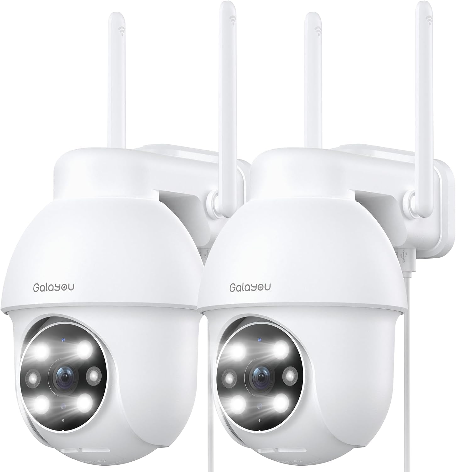 2K 3MP Camera Exterieur, Caméra De Surveillance Extérieur Y4-2P | Camera Surveillance Wifi Exterieure Étanche IP65, Vision Nocturne Couleur, Suivi Intelligent 360°, Alerte Instantanée, Alexa