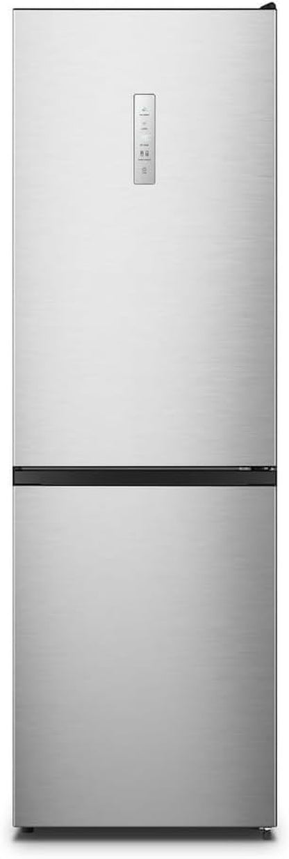 Hisense RB390N4CCD1 Réfrigérateur Combiné Total No Frost, Inox, 1,86 X 60 Cm, Classe D, 304L